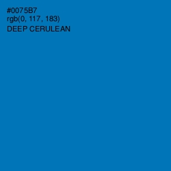 #0075B7 - Deep Cerulean Color Image